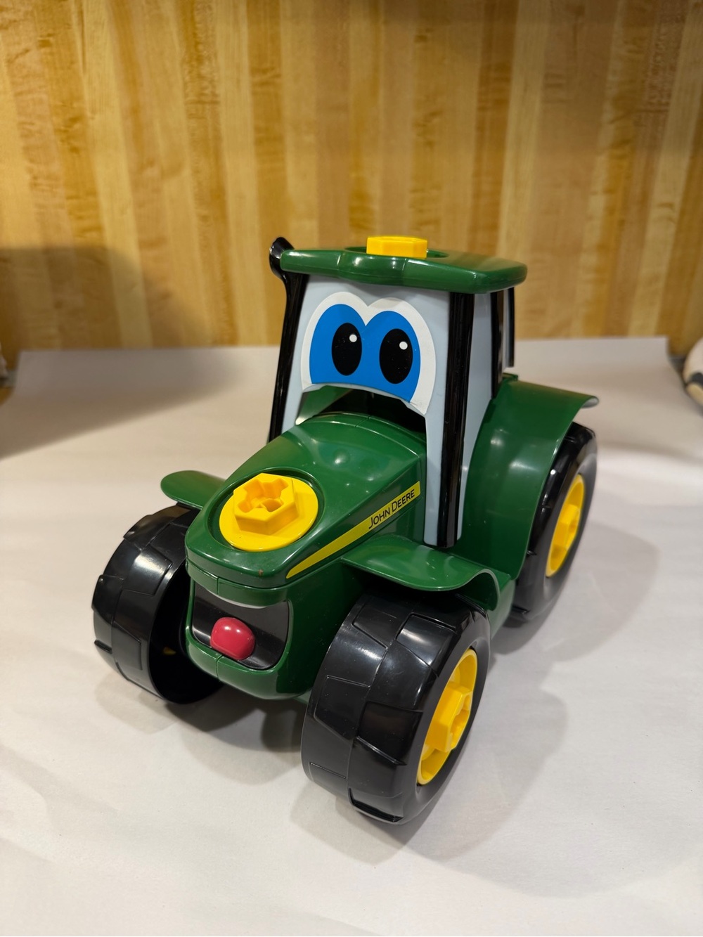 John Deere Green and Yellow Smiling Toy Tractor